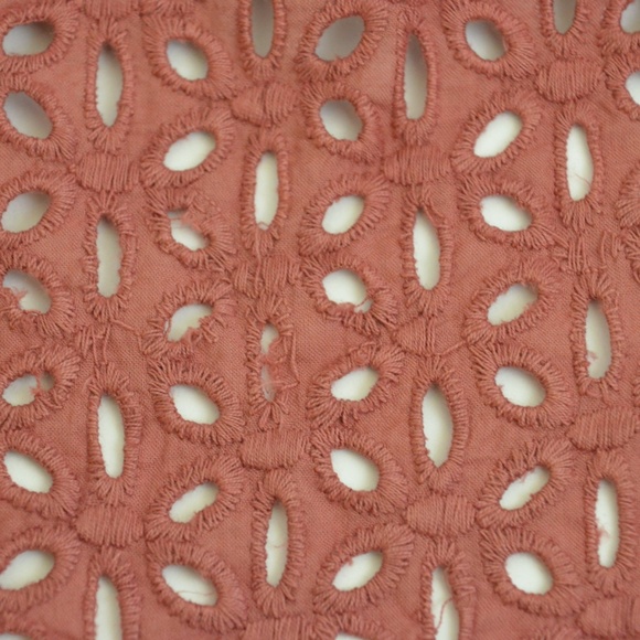 Red Ruffled Eyelet Cold-Shoulder Top - Picture 4 of 4